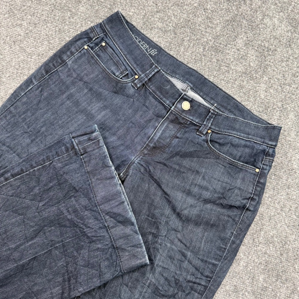 Ann‎ Taylor Jeans 31 Dark Wash Modern Fit Flare Leg Stretch Denim Womens